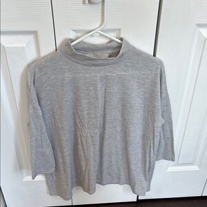 Gray Mock Neck Top